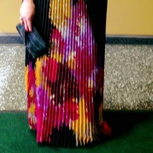 Sabine Pleated Floral Maxi